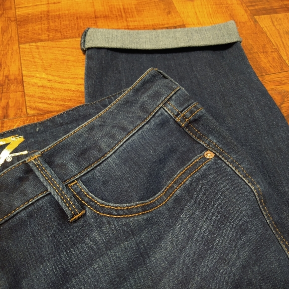 Seven7 Weekend Boyfriend Dark Blue Jeans Tulum Easy Fit Women's 10 NWT - Picture 4 of 7